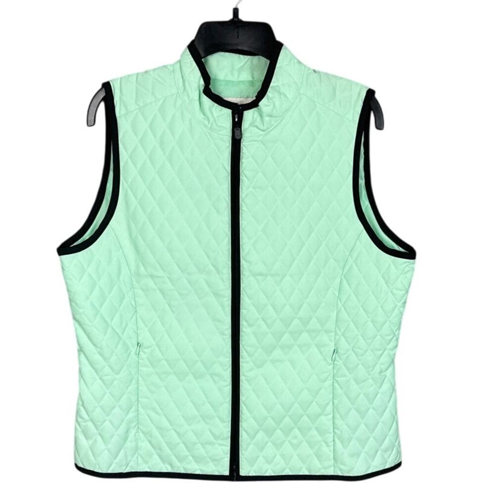 EP women’s Pro Golf Vest Quilted Mint Green SZ M Golf Pickleball Tenniscore